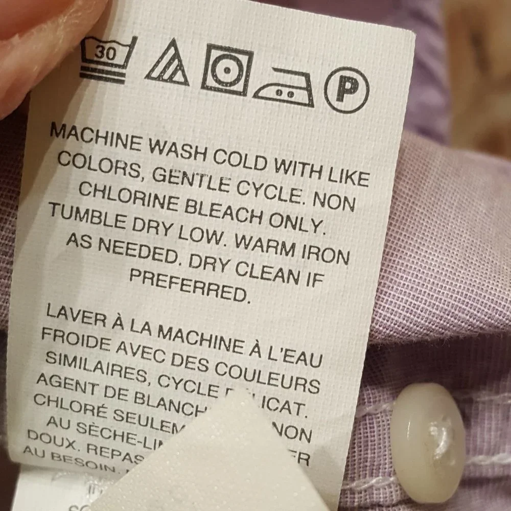 J. Crew Shirt Stretch Classic Fit L/S Button Down Light Purple Size Large